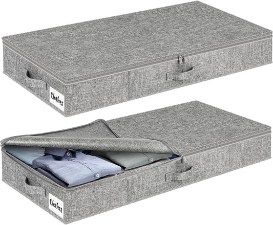 Under Bed Storage Container Bins 2 Pack, 4.5 Inch